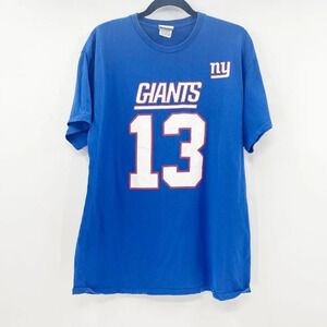 NFL New York Giants Men's L Blue Beckham JR 13‎ Short Sleeve Crew Neck